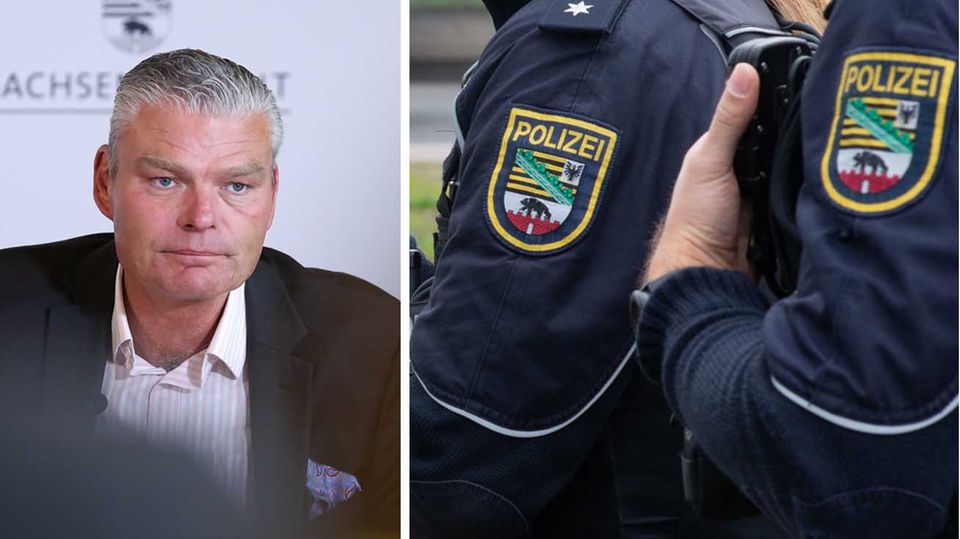 Sachsen Anhalts Innenminister Holger Stahlknecht; Polizeibeamte