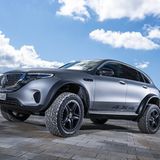 Das Fahrwerk stammt von der Mercedes E-Klasse All-Terrain 4x4 und wurde an den EQC 4x4² angepasst