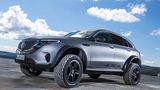 Das Fahrwerk stammt von der Mercedes E-Klasse All-Terrain 4x4 und wurde an den EQC 4x4² angepasst