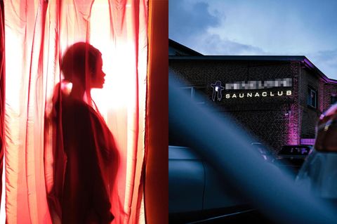 Links: Faith; Rechts: Ein Saunaclub