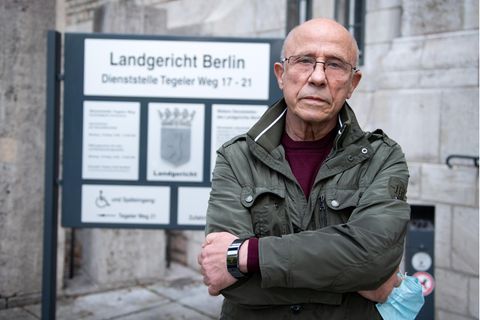 Berliner Gastwirt Norbert Finke vor dem Landgericht Berlin