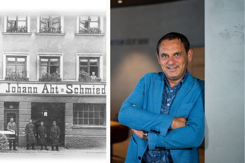 Hans-Jürgen Abt und das Unternehmen, als es noch eine Schmiede war