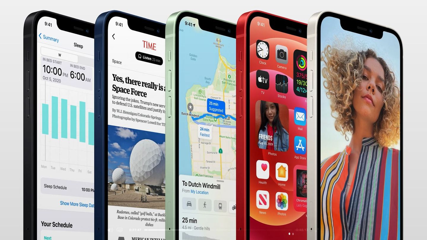 Keynote: Auf der Front hat sich wenig verändert: Der Rand ist etwas schmaler geworden, die Aussparung für die Gesichtserkennung FaceID bleibt aber.