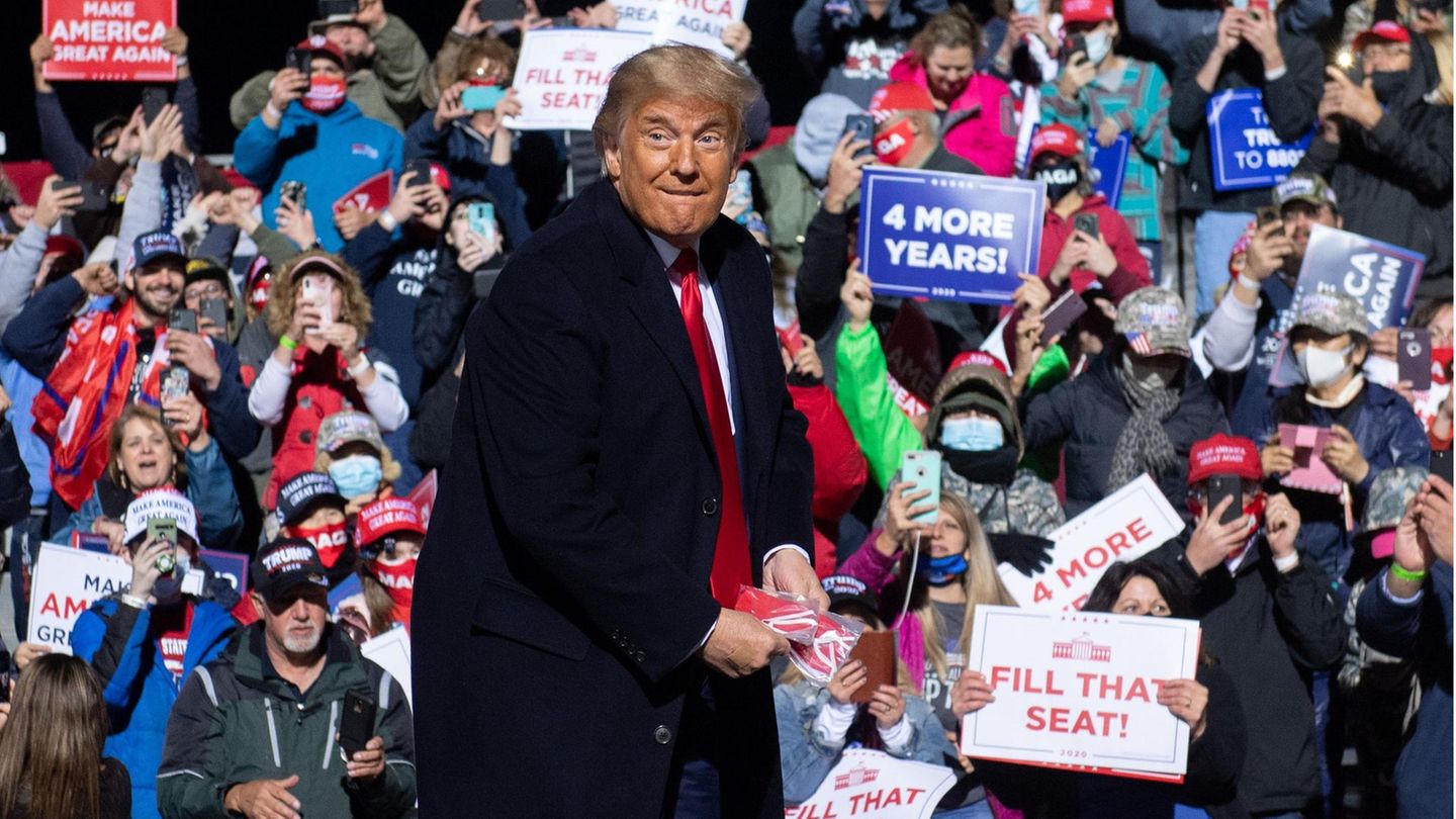 US-Präsident Donald Trump auf einer Wahlkampfveranstaltung im US-Bundesstaat Pennsylvania