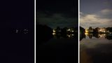 Neues Smartphone: Das klappt aber nicht auf weite Distanz. Der normale Modus des Oneplus 8T (links) versagte beim etwa 200 Meter entfernten Haus bei Dunkelheit vollständig, beim Nachtmodus (Mitte) war das Ergebnis auch eher unansehnlich. Wie es richtig geht, zeigt das iPhone (rechts).