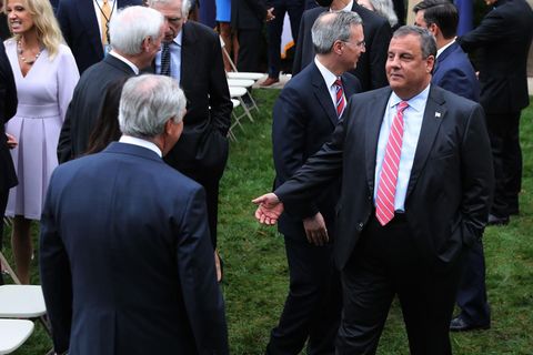 Republikaner Chris Christie während einer Veranstaltung im Rosengarten des Weißen Hauses