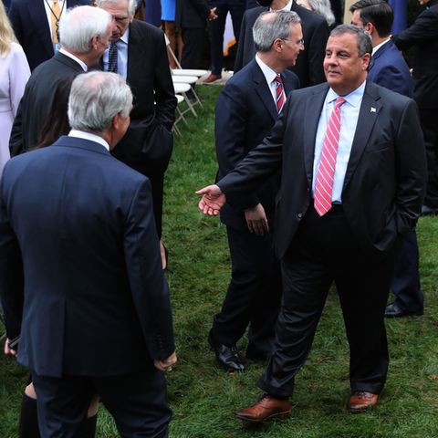 Republikaner Chris Christie während einer Veranstaltung im Rosengarten des Weißen Hauses