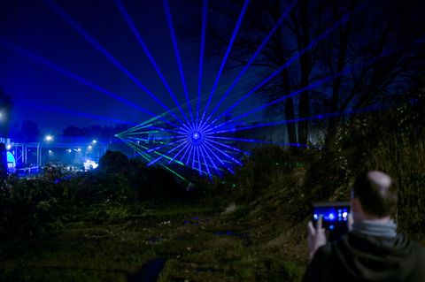 Laseshow am Hamburger Desy