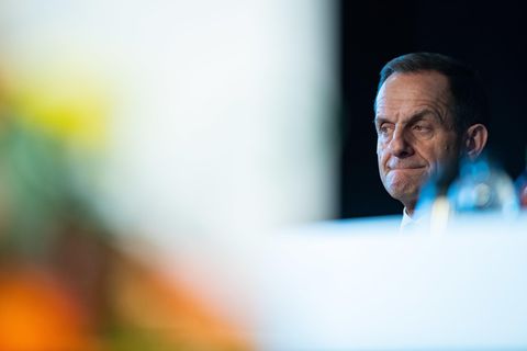 DOSB-Präsident Alfons Hörmann mit sorgenvoller Miene