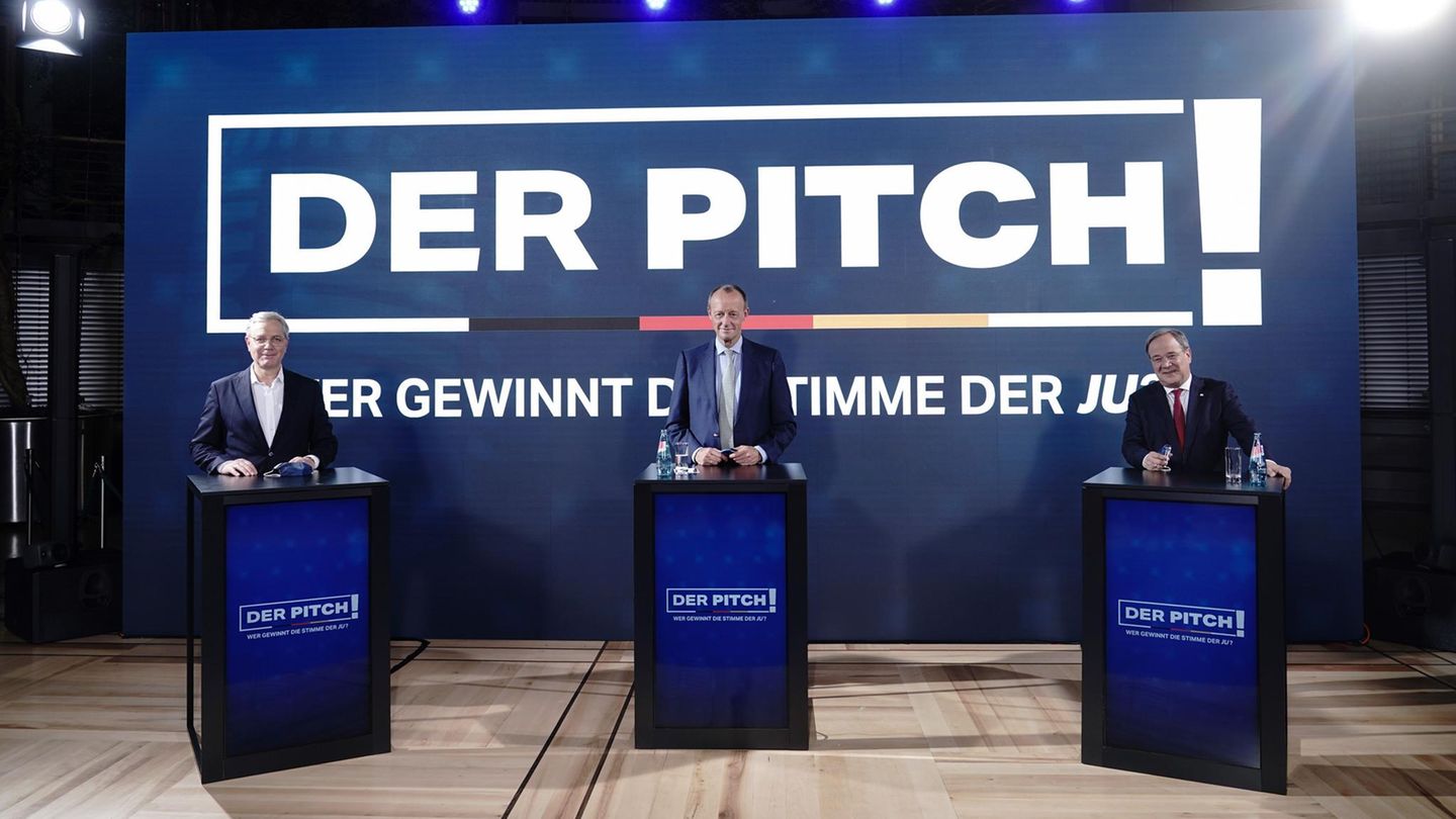 Kandidaten für den CDU-Parteivorsitz: Norbert Röttgen, Friedrich Merz und Armin Laschet