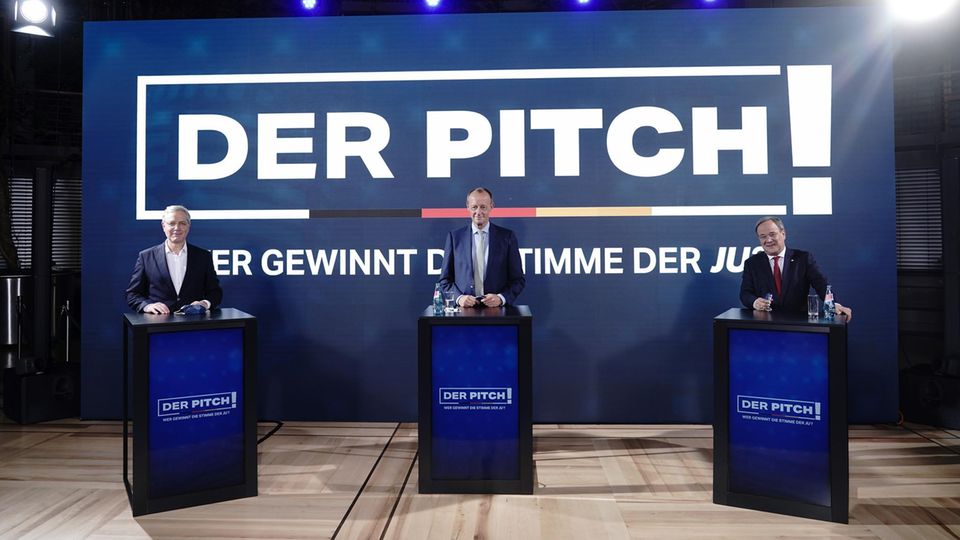 Kandidaten für den CDU-Parteivorsitz: Norbert Röttgen, Friedrich Merz und Armin Laschet