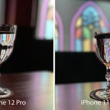 Das Fotografieren von transparenten Objekten wie Gläsern ist im Porträtmodus eine Herausforderung. Wir wollen herausfinden, ob der Lidar-Chip im iPhone 12 Pro eine Verbesserung bringt. Tatsächlich schneidet das 12 Pro etwas besser ab, perfekt ist das Ergebnis jedoch nicht. Während der Rand nahezu fehlerfrei dargestellt wird, hat das Smartphone Probleme, den Griff zu fokussieren.