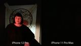 War das iPhone 11 Pro Max defekt? Hatten wir versehentlich den Finger auf der Linse? Weder noch: Wir befinden uns in einem fast stockdunklen Raum - und wollten mit dem Porträtmodus fotografieren. Das Vorjahresmodell quittierte direkt den Dienst und riet uns, den Blitz einzuschalten. Das neue fokussierte dank Lidar-Sensor das Model. Nach drei Sekunden entstand ein leicht unscharfes, aber vorzeigbares Bild. Ein riesiger Unterschied zwischen den Generationen.