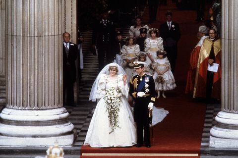 Prinzessin Diana und Prinz Charles bei ihrer Hochzeit