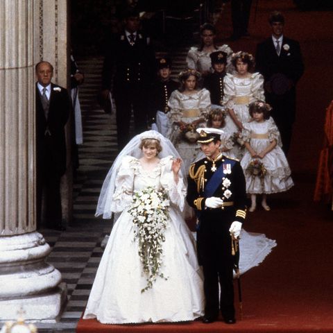 Prinzessin Diana und Prinz Charles bei ihrer Hochzeit