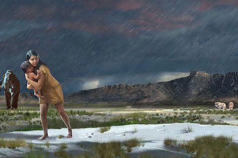 Der Schlamm hat die Spuren 13.000 Jahre lang bewahrt.