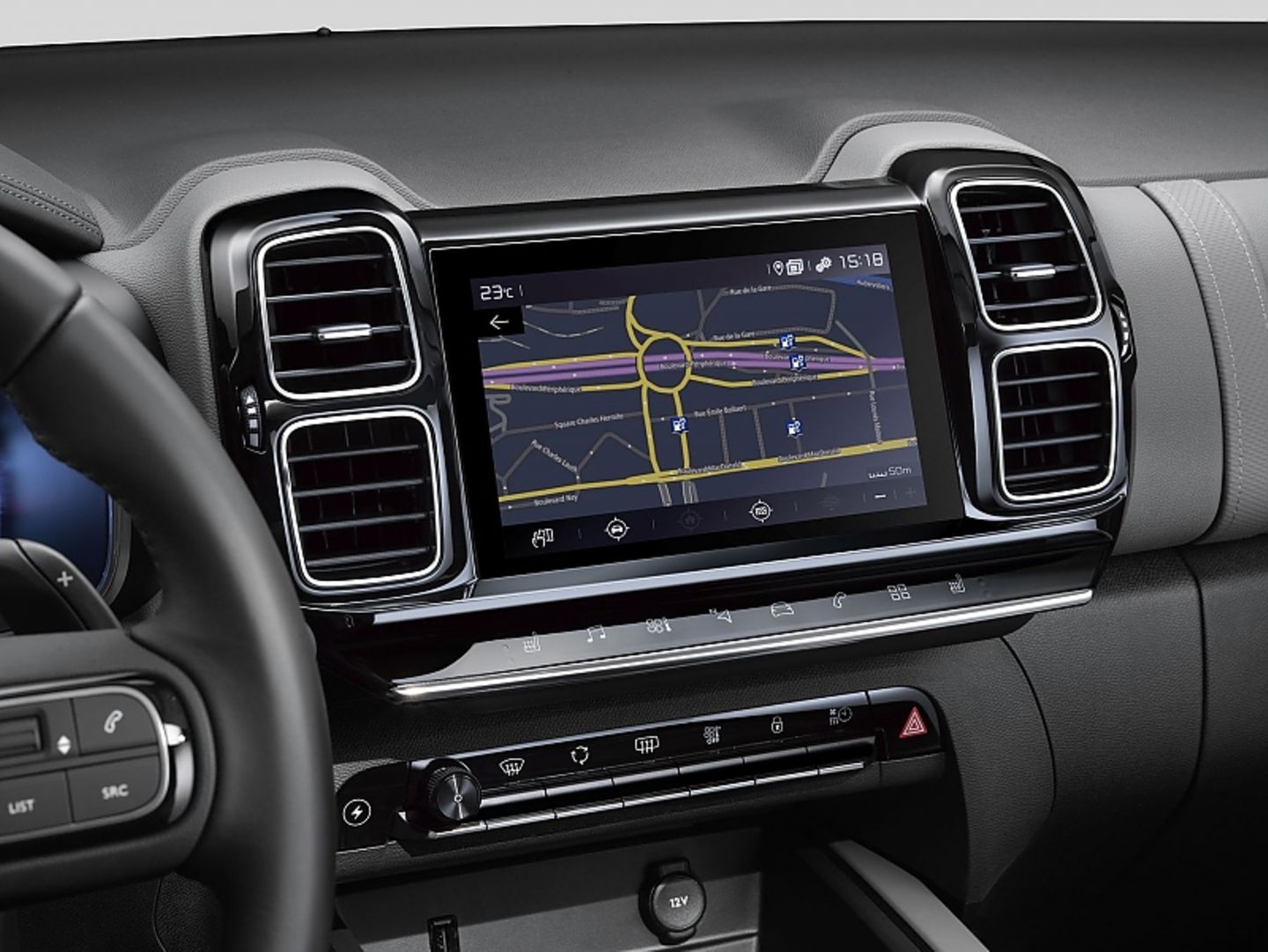Das Navigationssystem ist zweckmäßig