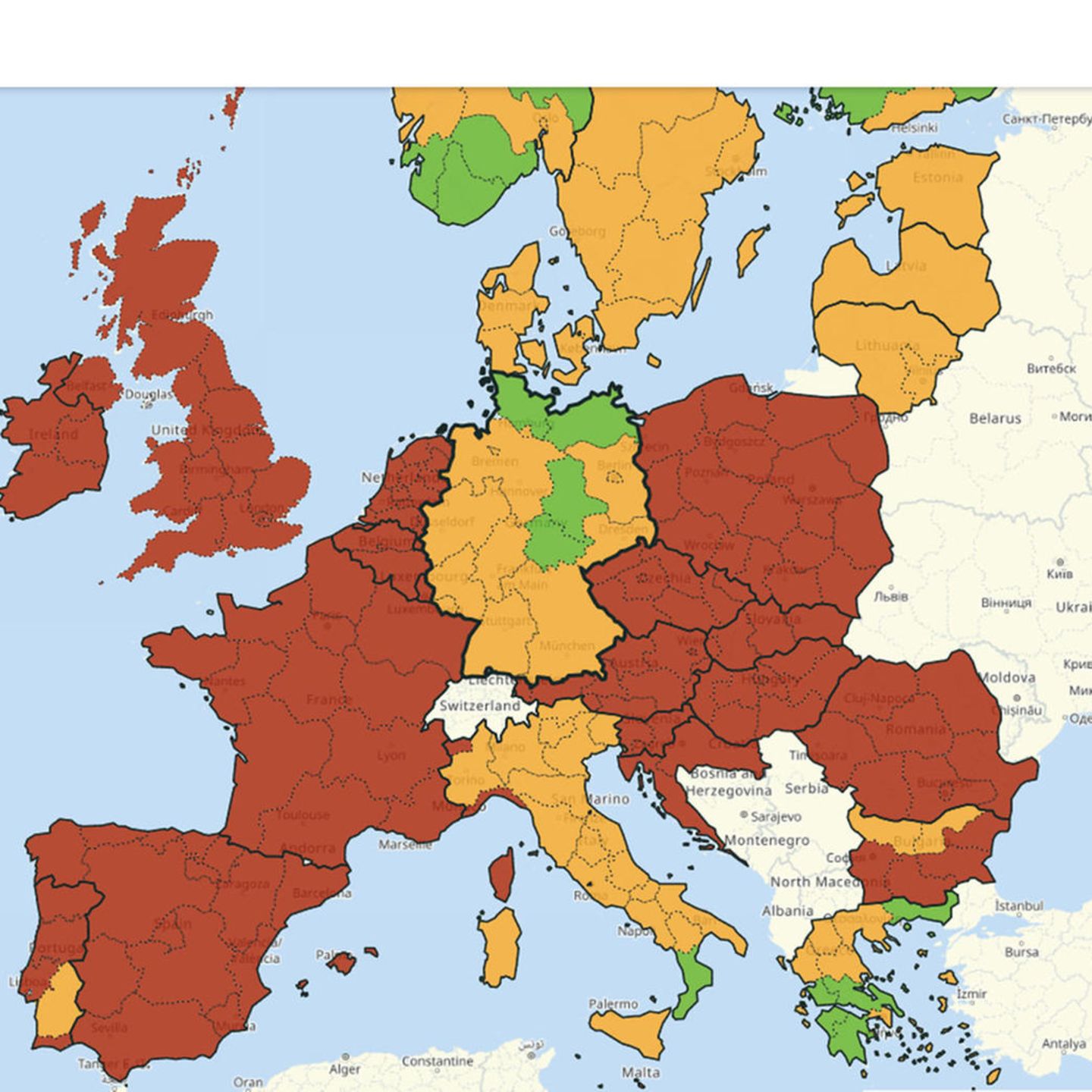 Ampel Karte Der Eu Dieses Tool Hilft Reisenden Im Corona Chaos Durchzublicken Stern De