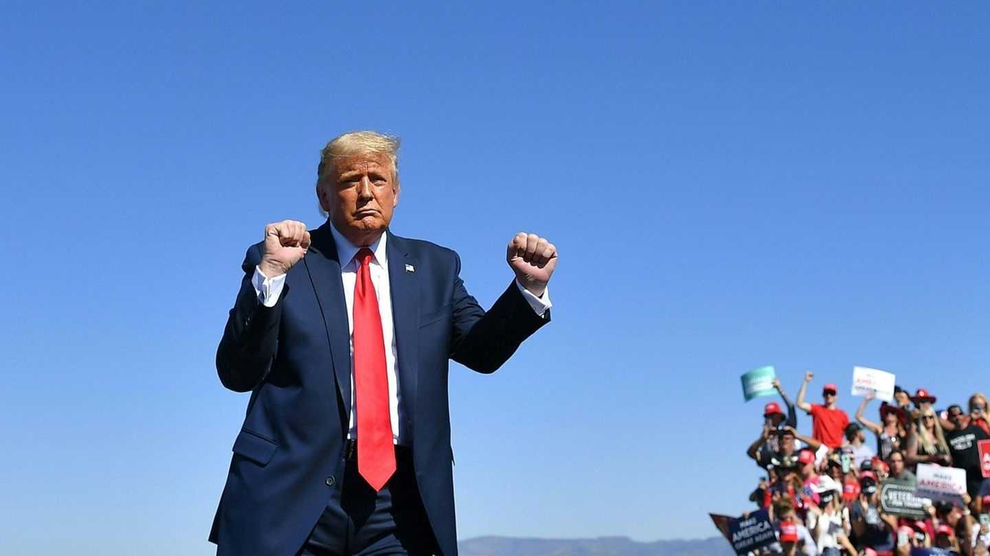 Trump auf einer Wahlkampfveranstaltung in Prescott, Arizona