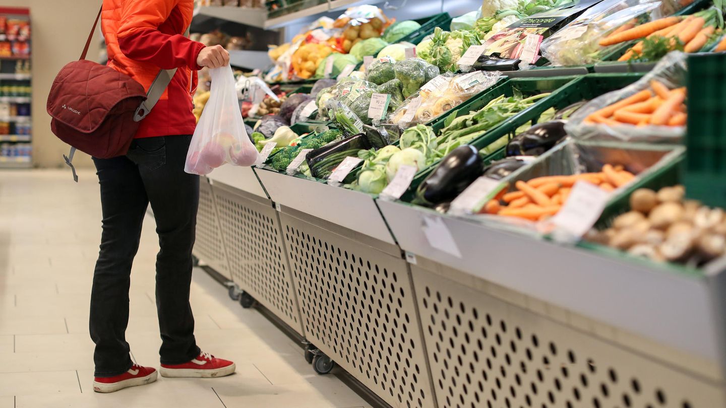 Gemüsetheke im Supermark