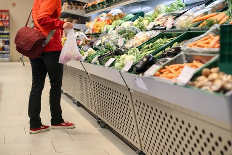Gemüsetheke im Supermark