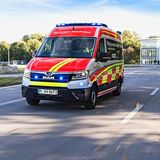 Die Basis für das Corona Testmobil ist ein MAN TGE mit 177 PS und Achtgangautomatik