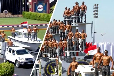 Kuriose Muskelshow: Abschlussfeier von Polizeikadetten wird zum Viral-Hit