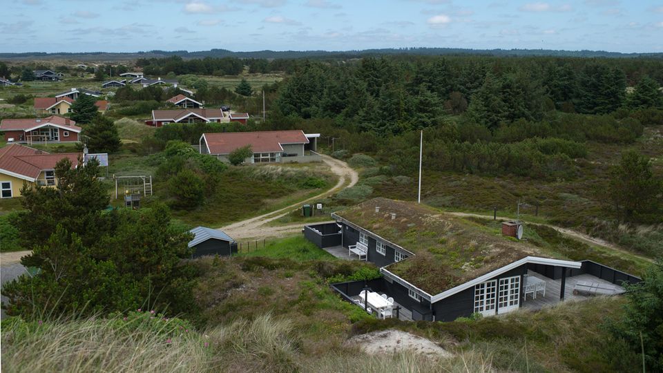 Ferienhäuser in Henne Strand, einem Ferienort an der dänischen Westküste, nördlich von Esbjerg