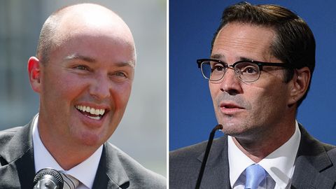 Rivalisierende Kandidaten, die darum wetteifern, Utahs nächster Gouverneur zu werden: Spencer Cox (l.) und Chris Peterson