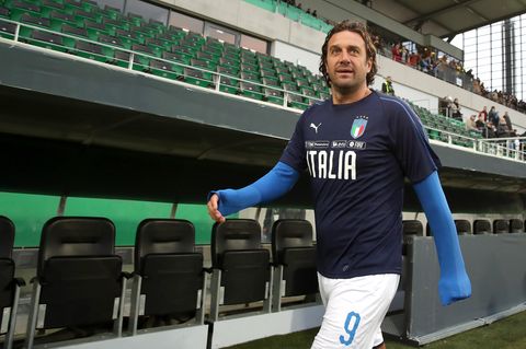 Luca Toni im Oktober 2019 vor dem Spiel in Fürth mit seinen Italienern gegen die DFB-All Stars