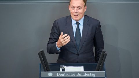 Thomas Oppermann (SPD), Bundestagsabgeordneter, spricht 2018 im Bundestag