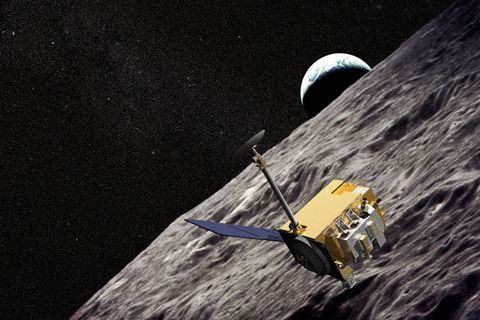Lunar Reconnaissance Orbiter über dem Mond