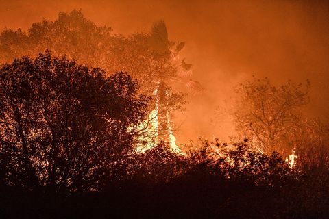 Waldbrände in der Nähe der Stadt Lake Forest im US-Bundesstaat Kalifornien