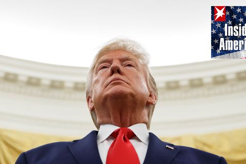 Donald Trump, Präsident der USA, im Oval Office des Weißen Hauses