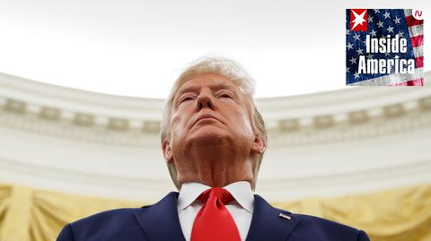 Donald Trump, Präsident der USA, im Oval Office des Weißen Hauses