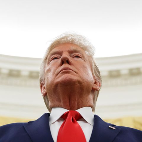 Donald Trump, Präsident der USA, im Oval Office des Weißen Hauses