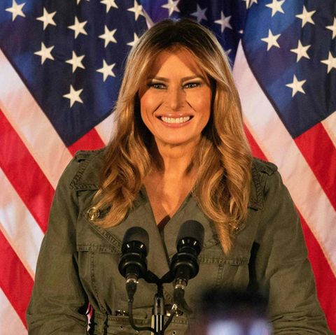 Melania Trump bei einer Wahlkampfveranstaltung in Atglen, Pennsylvania.