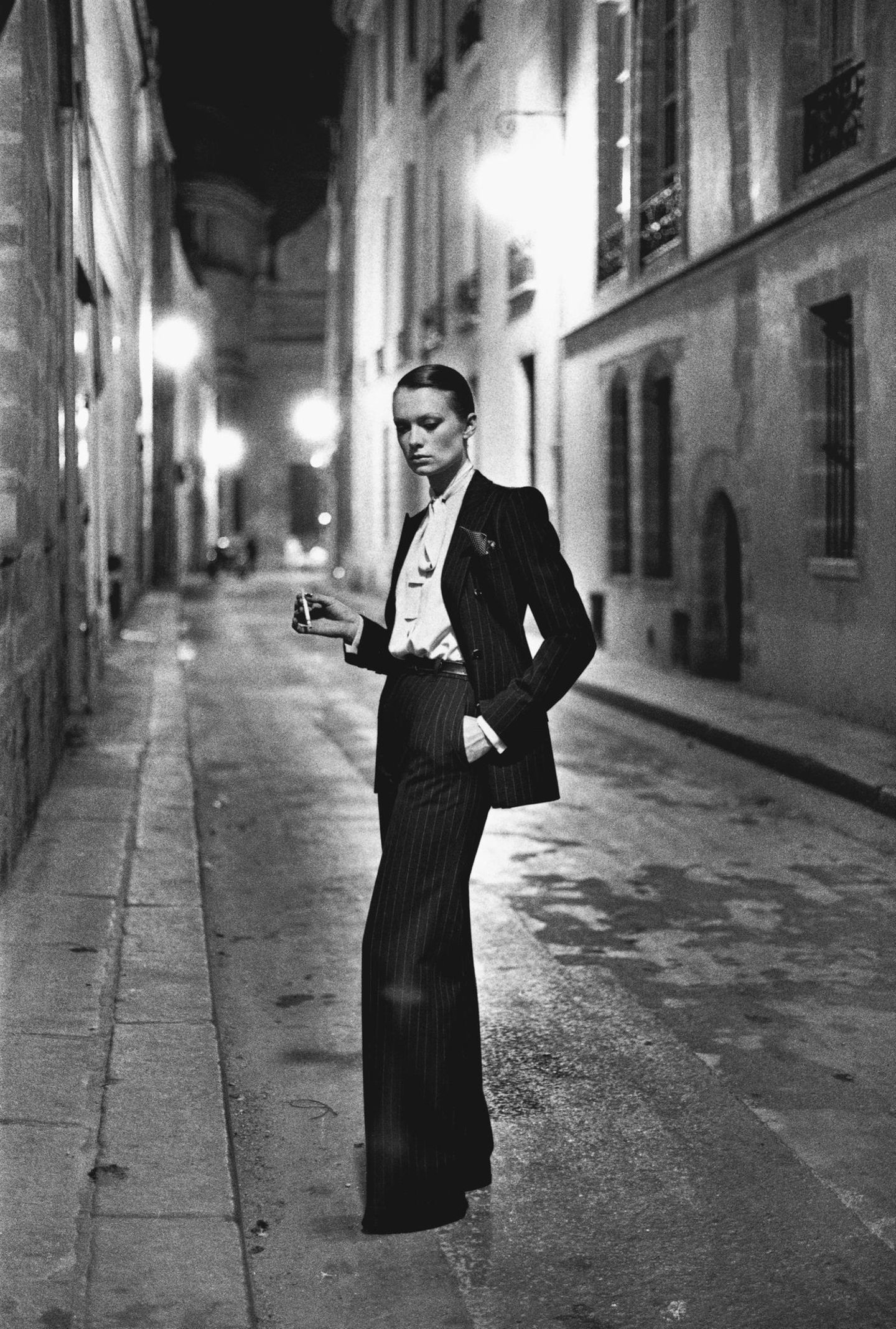 Rue Aubriot, Yves Saint Laurent, French "Vogue", Paris 1975
