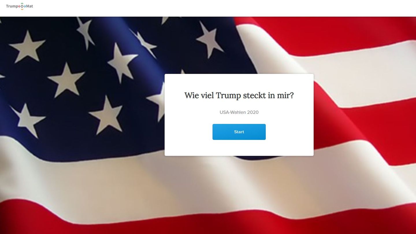 Die Web-Seite Trump-O-Mat