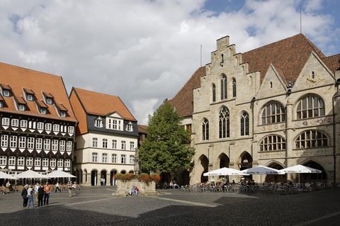 Rathaus und Marktplatz in Hildesheim