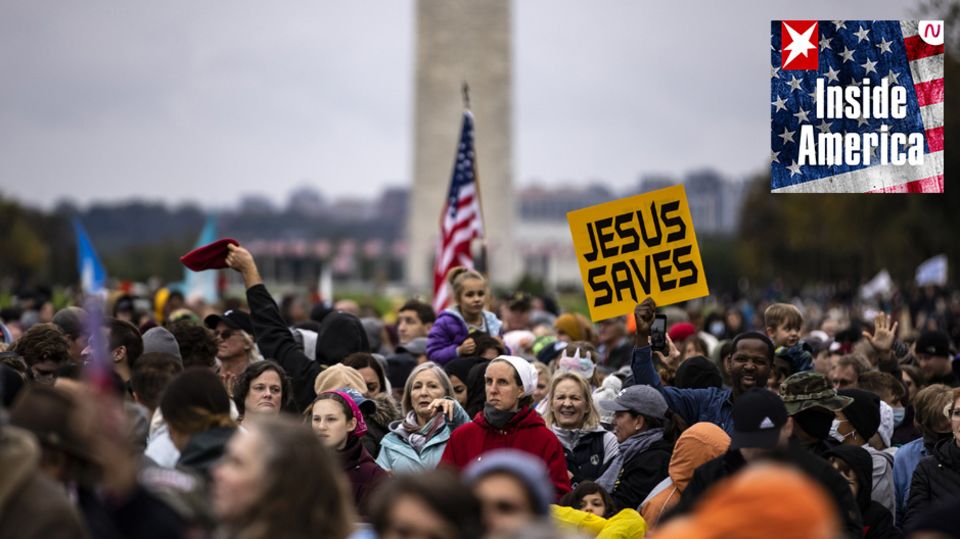 Evangelikale Christen am vergangenen Wochenende auf einem Konzert vor dem Washington-Monument