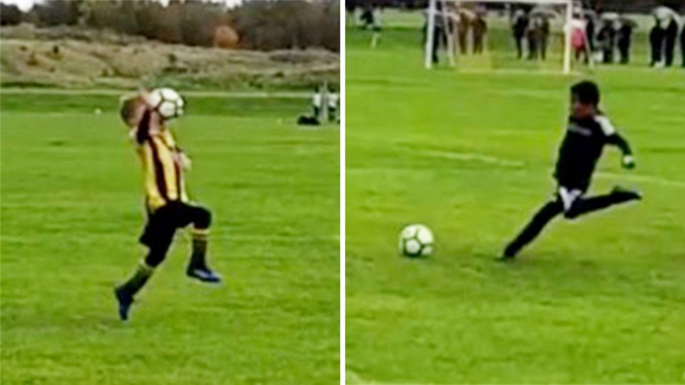 Torwart bolzt Stürmer den Ball ins Gesicht – Sekunden später flippt der ganze Sportplatz aus Torwart bolzt Stürmer den Ball ins Gesicht – Sekunden später flippt der ganze Sportplatz aus