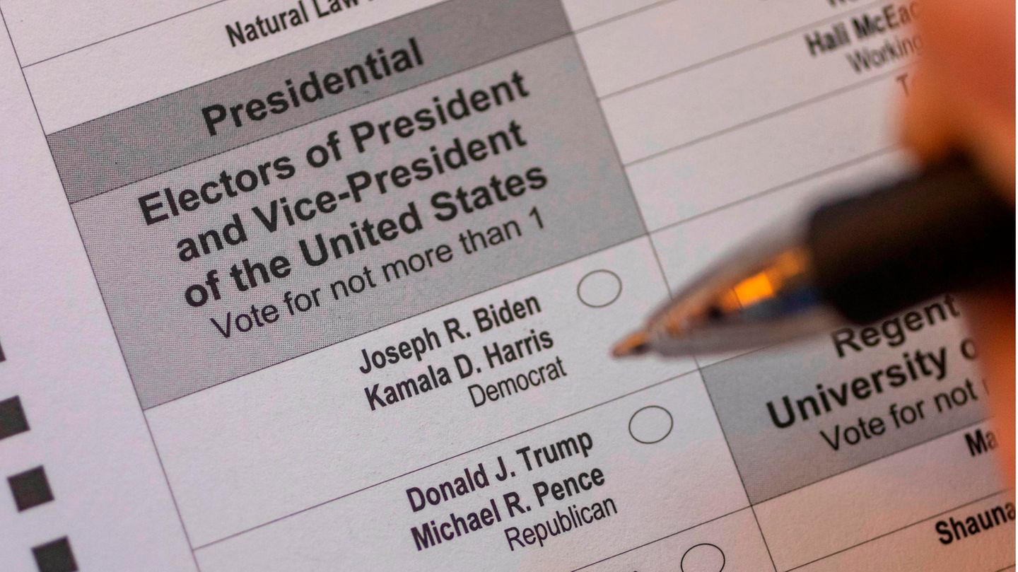 Briefwahlzettel zur US-Präsidentschaftswahl