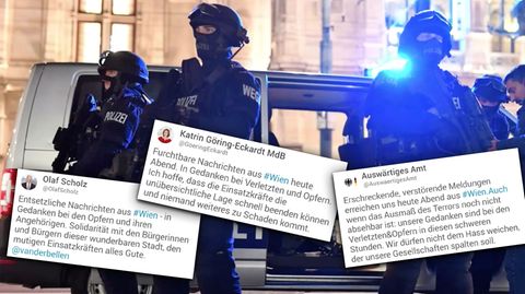 Politiker reagieren geschockt auf den Terror in Wien