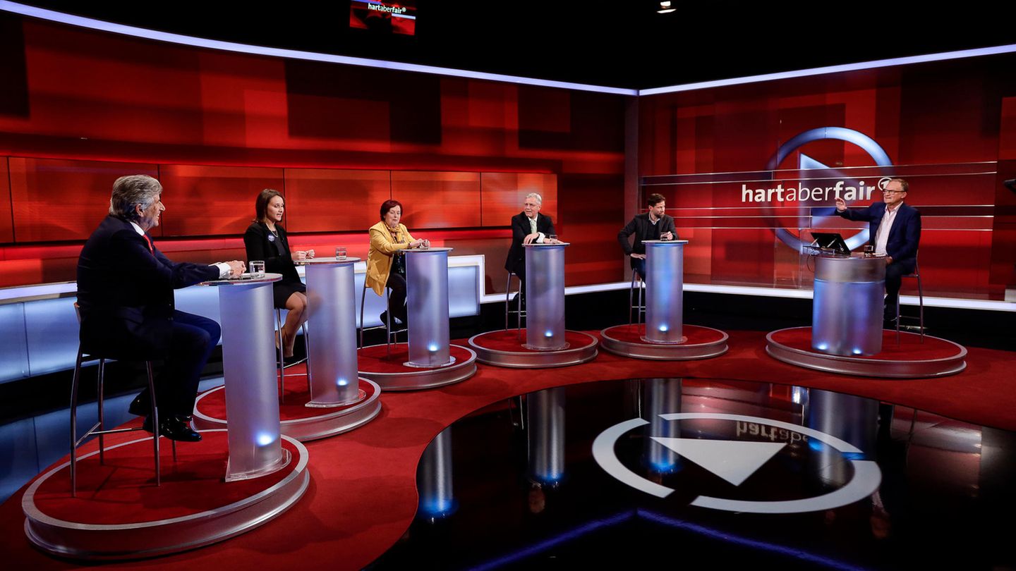 Die TV-Diskussionsrunde "Hart aber fair" am Vorabend der US-Präsidentschaftswahlen