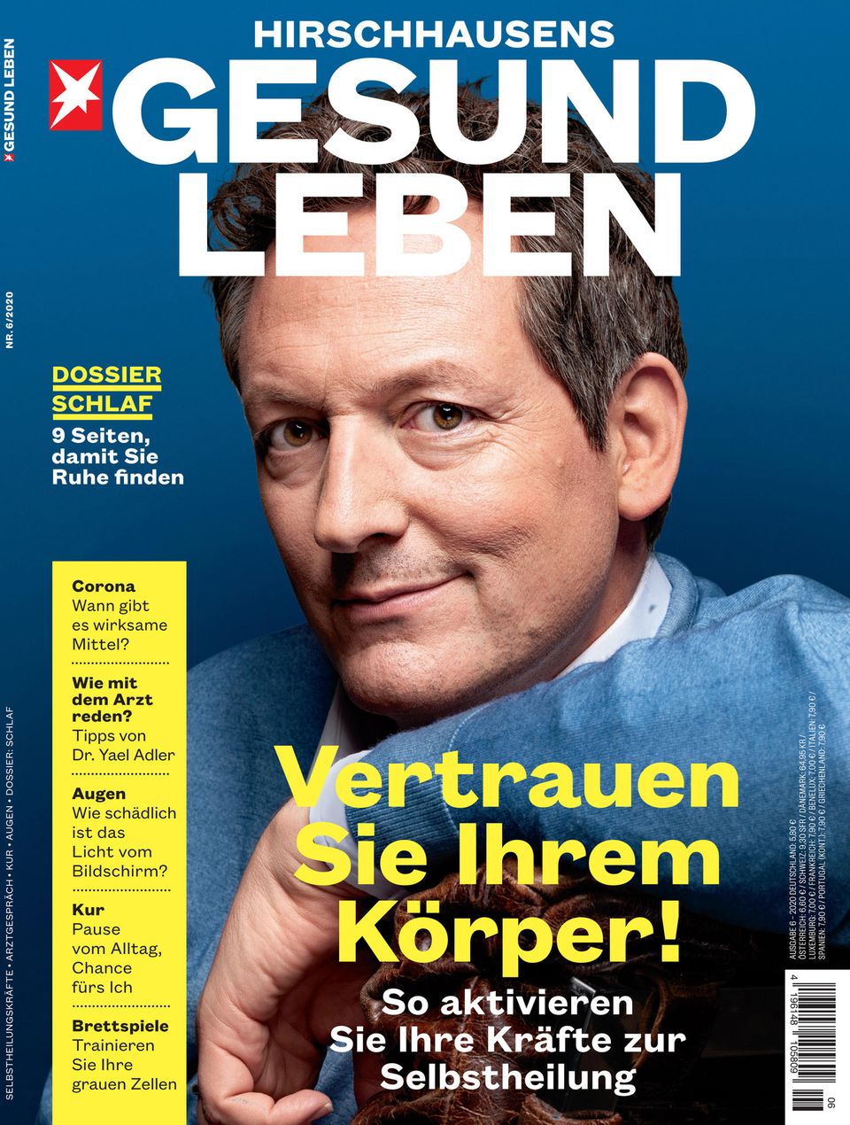 Zum Weiterlesen: Dieser Artikel stammt aus der neuen Ausgabe von "Hirschhausens stern Gesund Leben". Das Heft gibt es ab sofort am Kiosk zu kaufen.  Weitere Themen im Heft:  • Vertrauen Sie Ihrem Körper! So aktivieren Sie Ihre Kräfte zur Selbstheilung  • Corona: Wann gibt es ein wirksames Mittel?  • Augen: Wie schädlich ist das Licht vom Bildschirm?