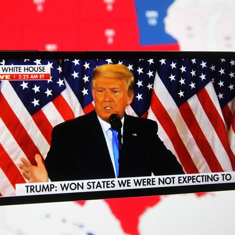 Donald Trump auf einem Smartphone