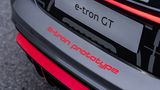 Beim Prototyp des Audi RS e-tron GT zeigte das Display eine Reichweite von 337 km