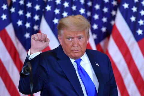 Donald Trump gibt sich in der Nacht nach der US-Wahl siegessicher 