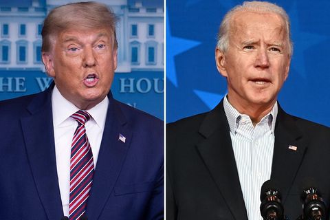 US-Präsident Donald Trump (l.) und sein Herausforderer Joe Biden